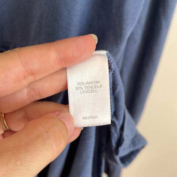 J. Jill Lyocell blend button down long sleeve jersey knit tunic sz L - Picture 5 of 7